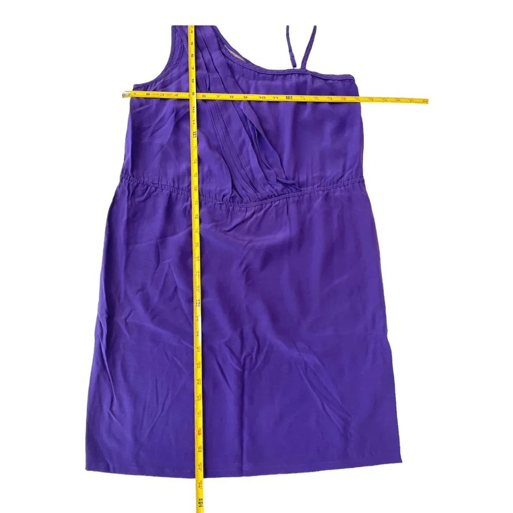 Charlie Jade - One Spaghetti Strap Asymmetrical Silk Dress Women's Size … - Picture 6 of 7